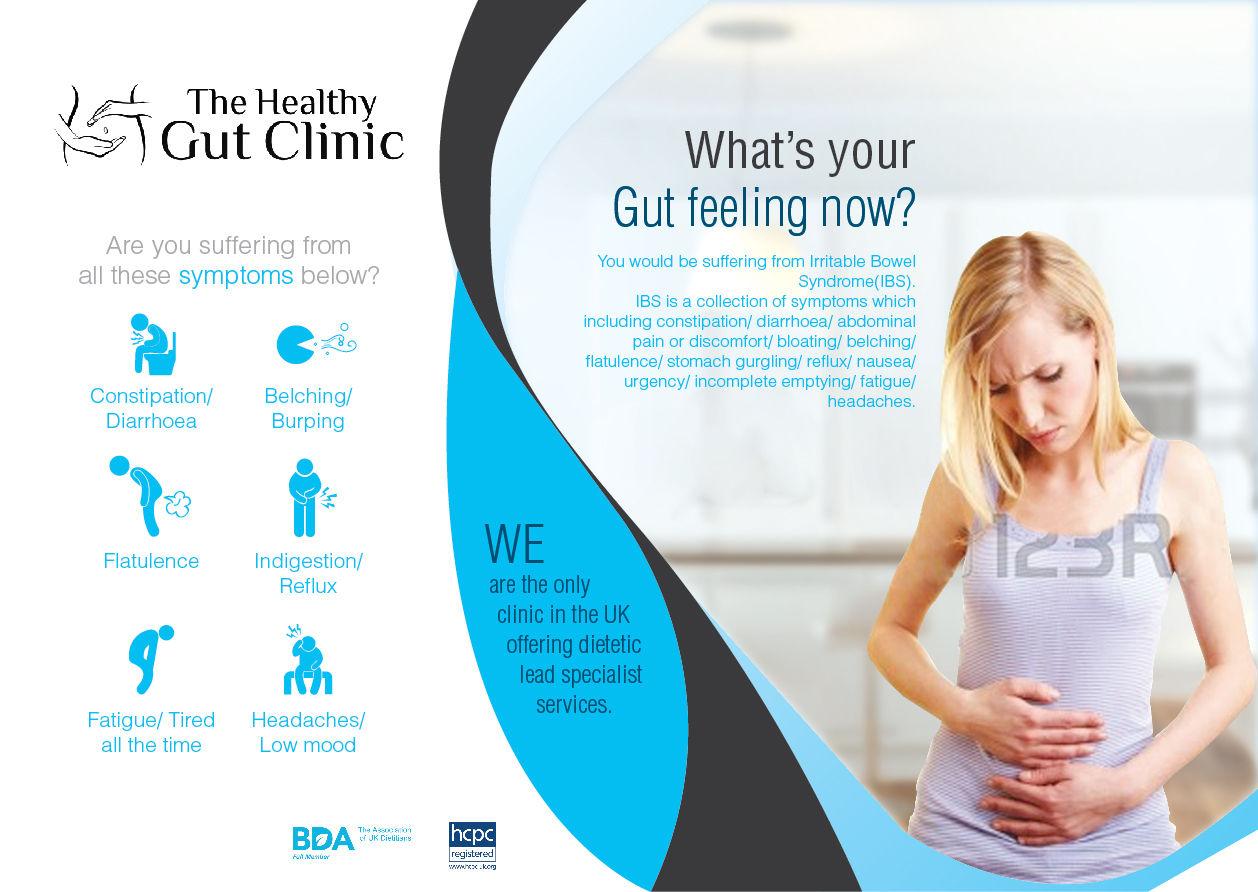 Flyer Design by Cheet Huan for The Healthy Gut Clinic | Design #4460812
