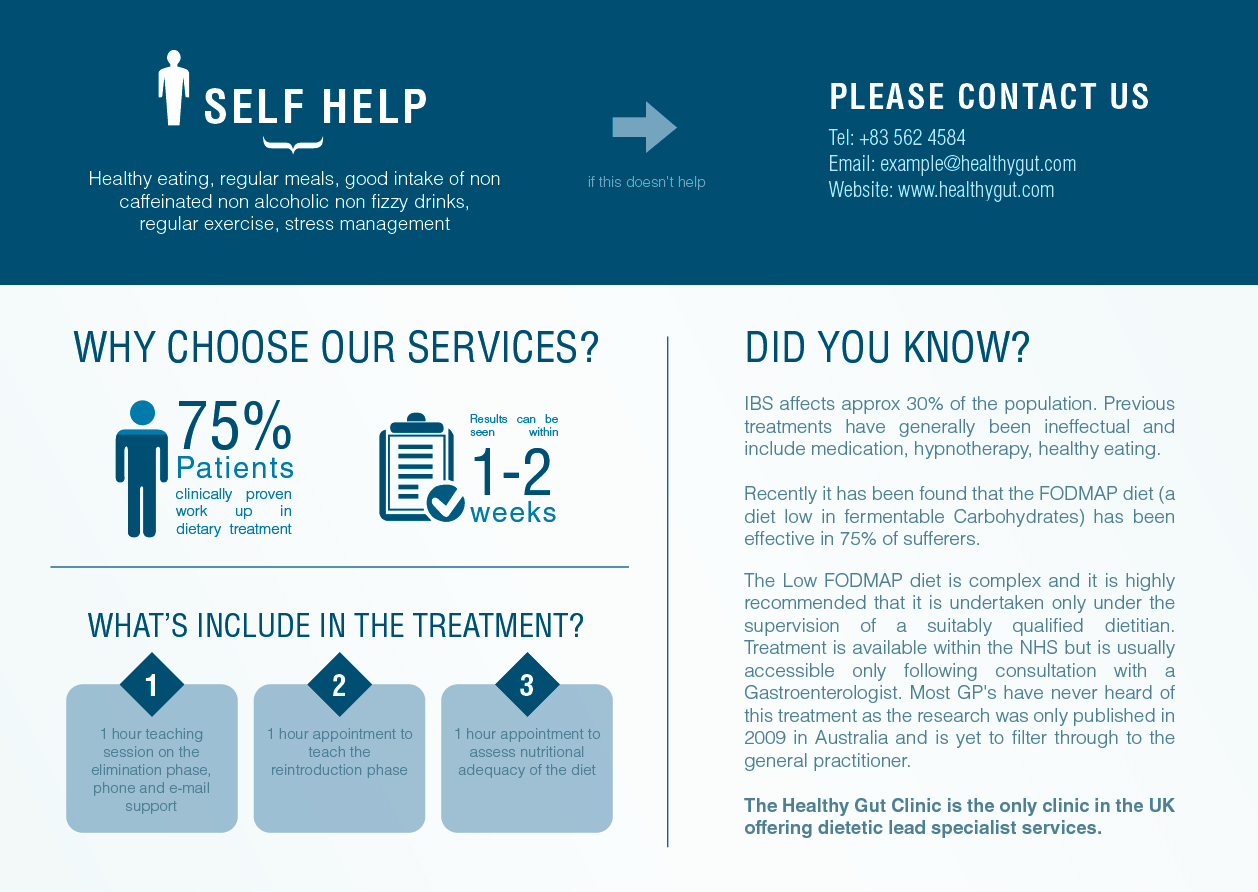 Flyer Design by Cheet Huan for The Healthy Gut Clinic | Design #4481371