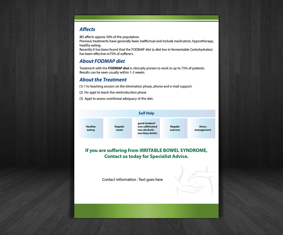 Flyer Design by CG PRITAM for The Healthy Gut Clinic | Design #4460809