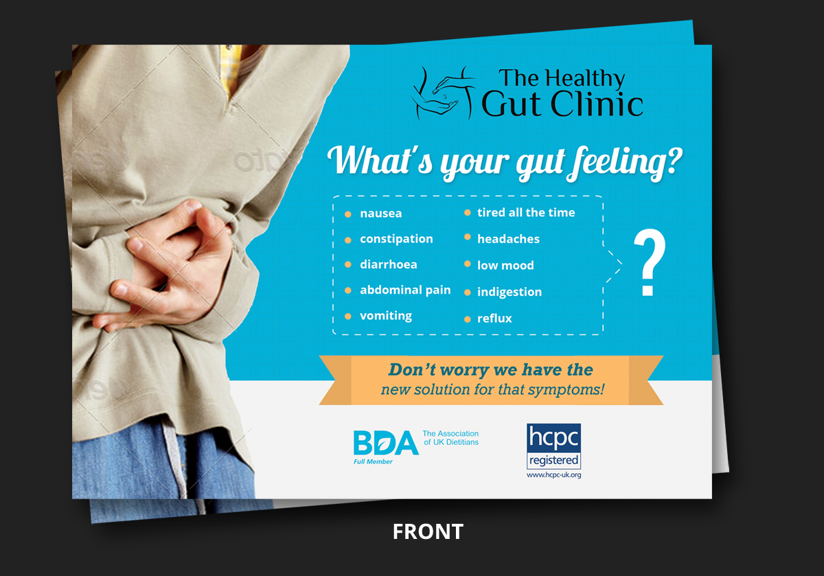 Flyer Design by Lone wolf for The Healthy Gut Clinic | Design #4460157