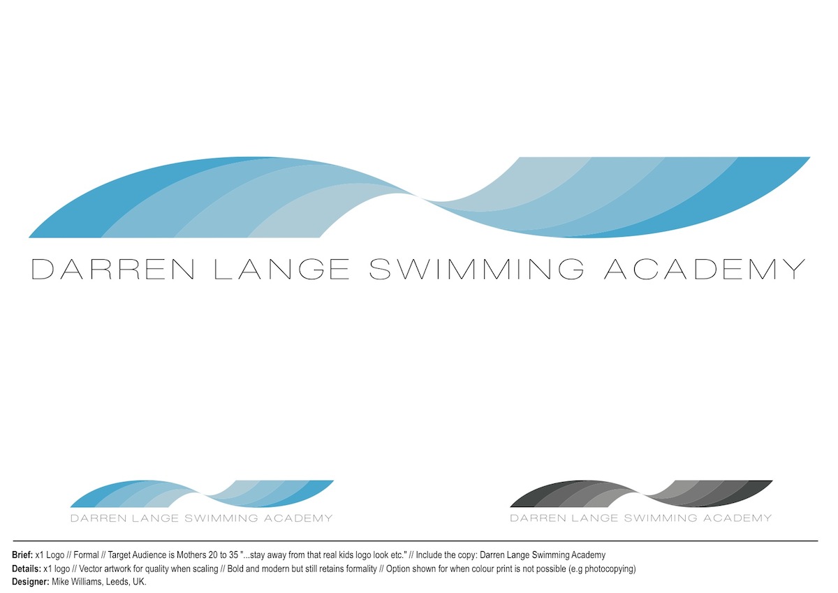 Logo Design by AIAAGD for DARREN LANGE SWIMMING ACADEMY | Design #1271848