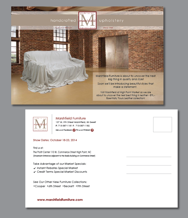 Postcard Design by green82 for Marshfield Furniture | Design #4532005