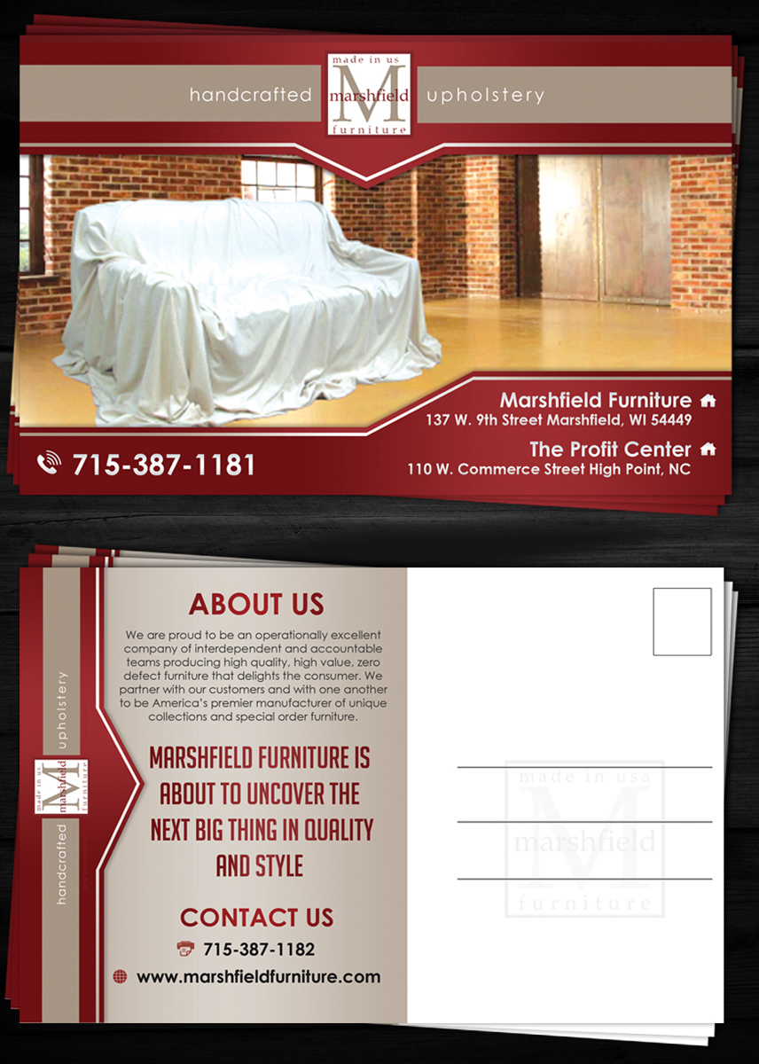 Postcard Design by ESolz Technologies for Marshfield Furniture | Design #4470738