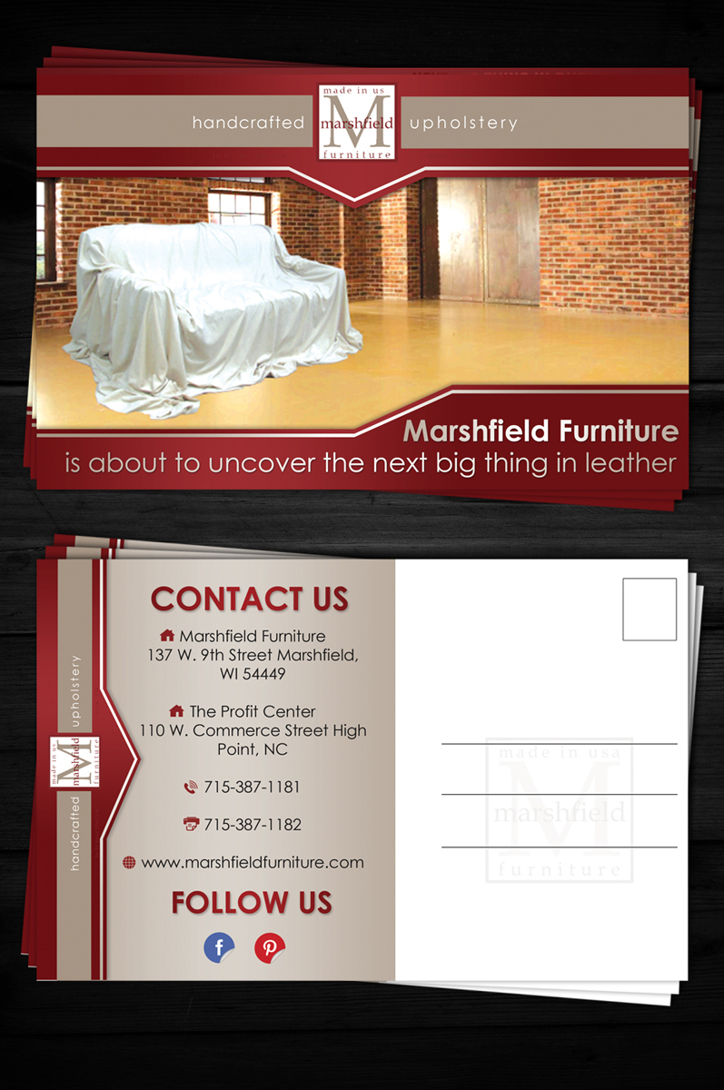 Design de Carte Postale par ESolz Technologies pour Marshfield Furniture | Design #4485370