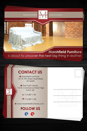 Postcard Design by ESolz Technologies for Marshfield Furniture | Design #4485370