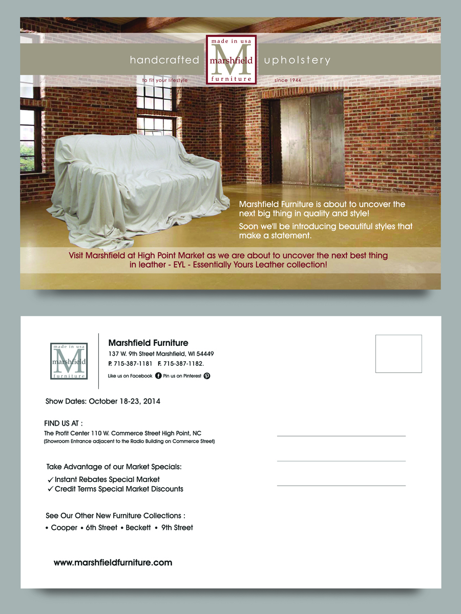 Diseño de Postal por rkailas para Marshfield Furniture | Diseño #4515390