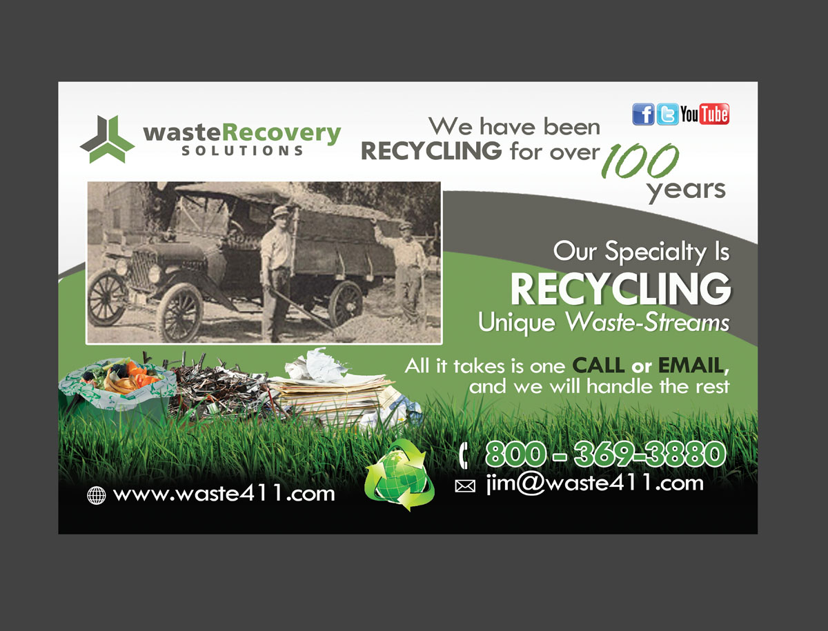 Design de Carte Postale par NatPearlDesigns pour Waste Recovery Solutions | Design #4470701