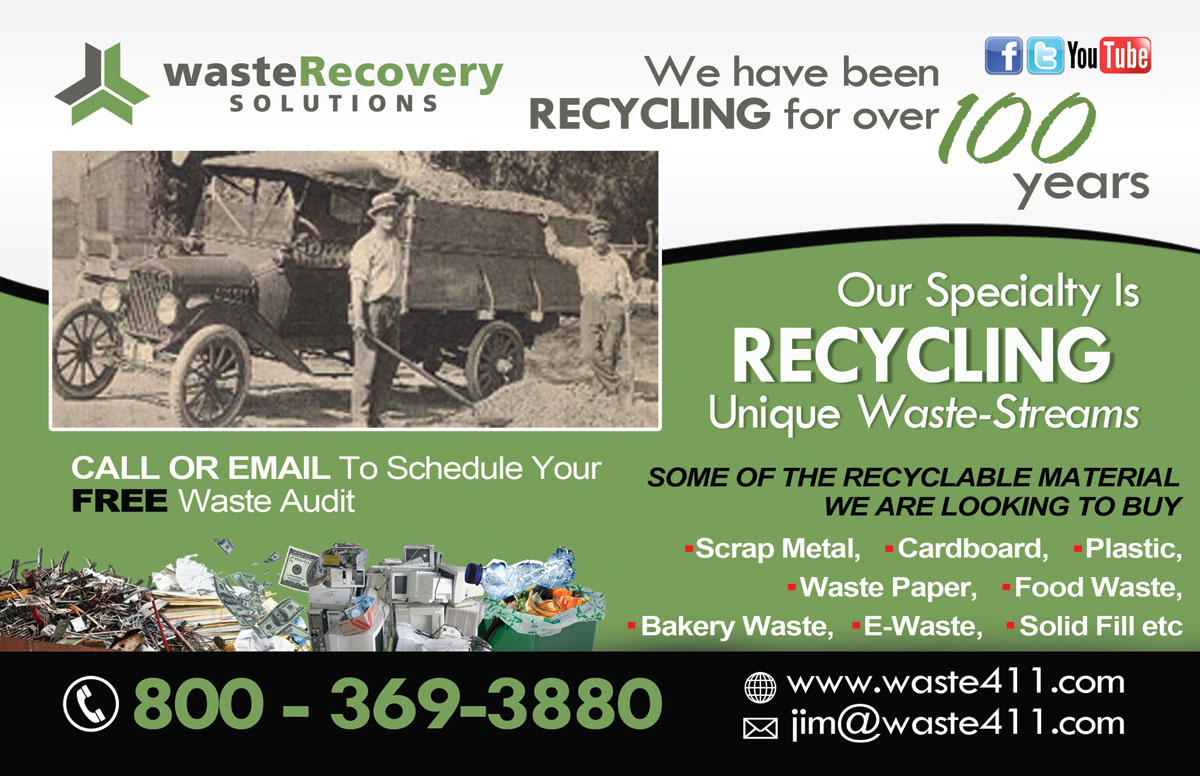Design de Carte Postale par NatPearlDesigns pour Waste Recovery Solutions | Design #4499477