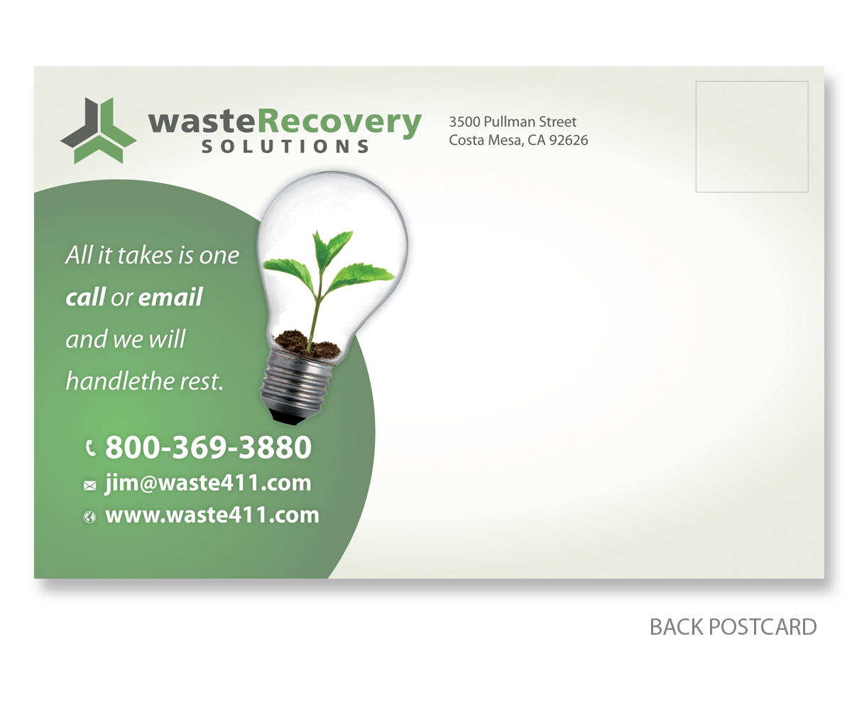 Design de Carte Postale par LTC design pour Waste Recovery Solutions | Design #4476740