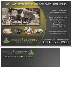 Postcard Design by MarieKristine for Waste Recovery Solutions | Design: #4498392