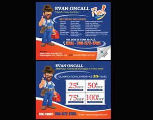 Postcard Design by NatPearlDesigns for Evan OnCall | Design: #4495898