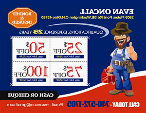 2 sided Handyman Postcard Design with coupon on the back | Diseño de Postal por NatPearlDesigns