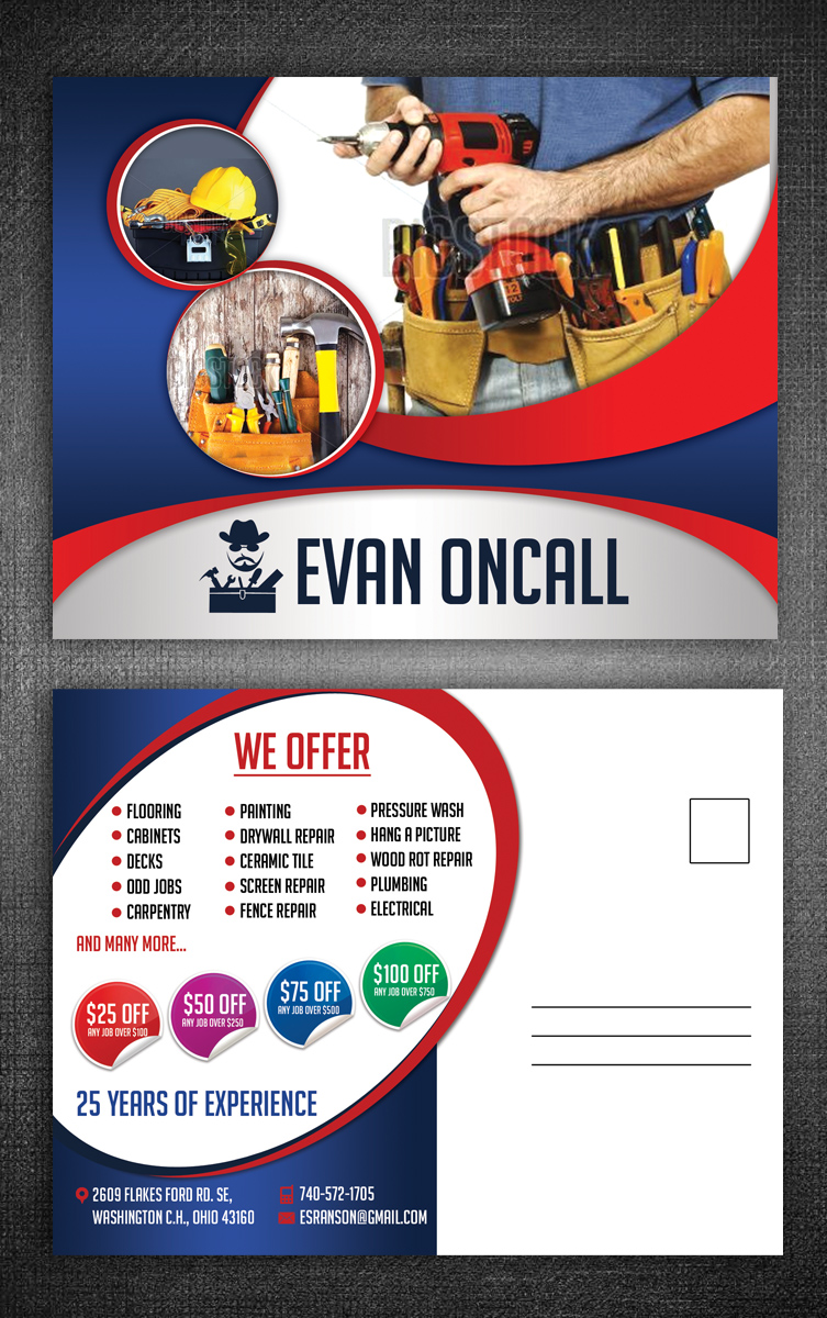 Postkarten-Design von ESolz Technologies für Evan OnCall | Design #4482360