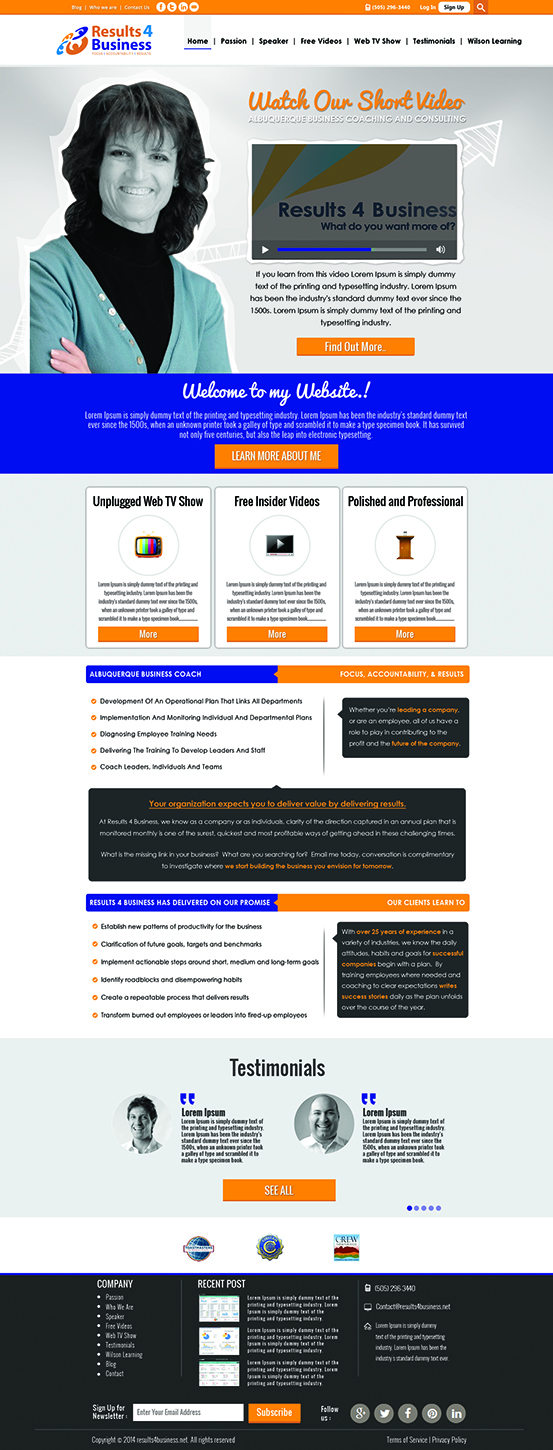 Web Design by Adeel Hanif® for Maverick Web Video | Design #4648101
