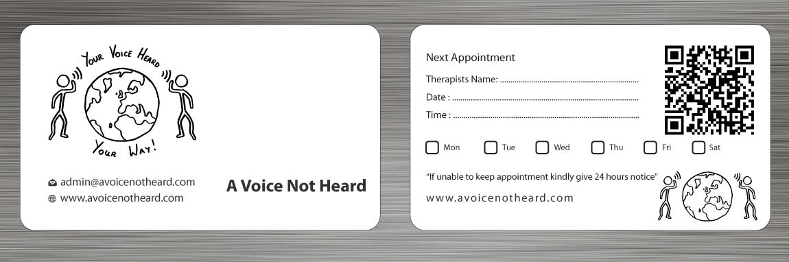 Business Card Design by Sbss for A Voice Not Heard | Design #1272015