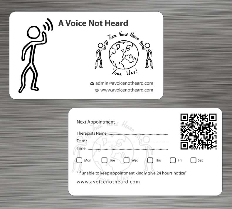 Business Card Design by Sbss for A Voice Not Heard | Design #1272016