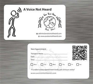 Business Card Design by Sbss for A Voice Not Heard | Design: #1272016