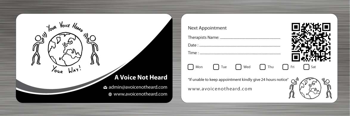 Business Card Design by Sbss for A Voice Not Heard | Design #1272017