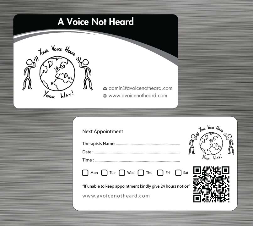Business Card Design by Sbss for A Voice Not Heard | Design #1272020