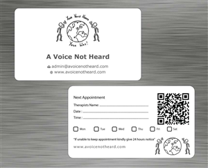 Business Card Design by Sbss for A Voice Not Heard | Design: #1272022