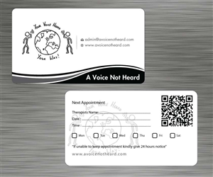 Business Card Design by Sbss for A Voice Not Heard | Design: #1272025