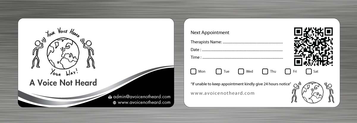 Business Card Design by Sbss for A Voice Not Heard | Design #1272032