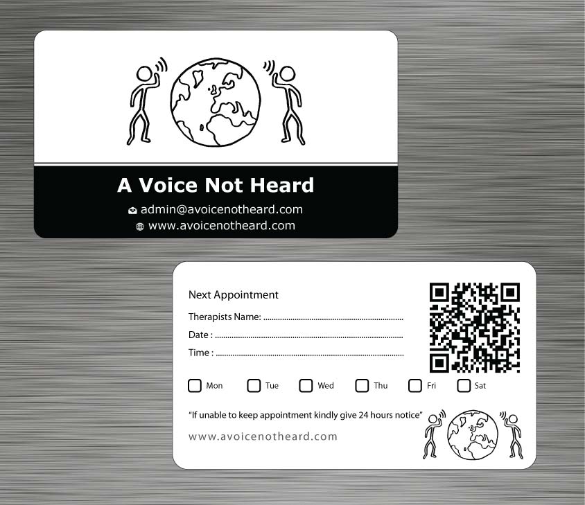 Business Card Design by Sbss for A Voice Not Heard | Design #1272036