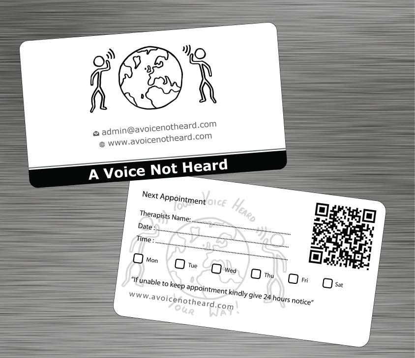 Business Card Design by Sbss for A Voice Not Heard | Design #1272037