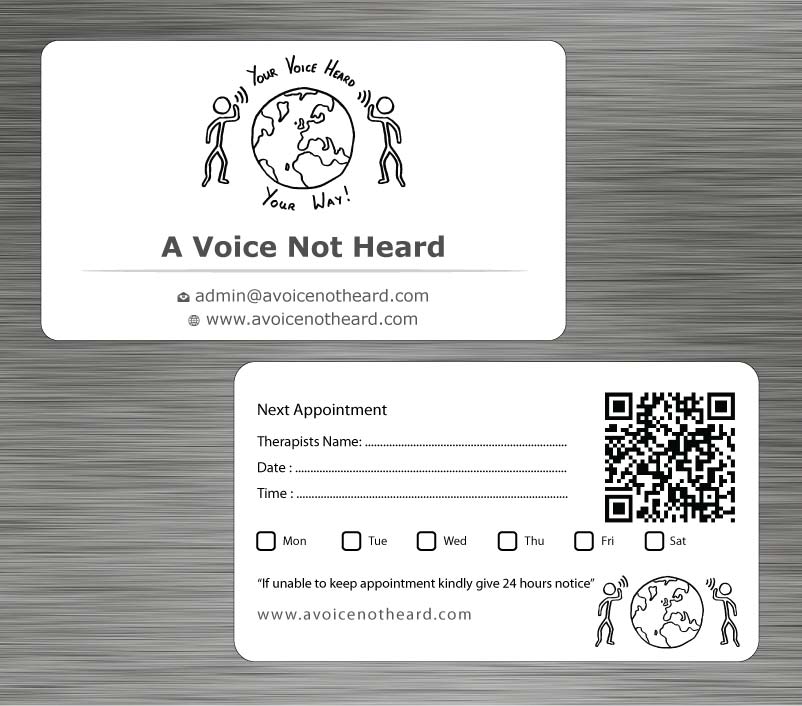 Business Card Design by Sbss for A Voice Not Heard | Design #1272038
