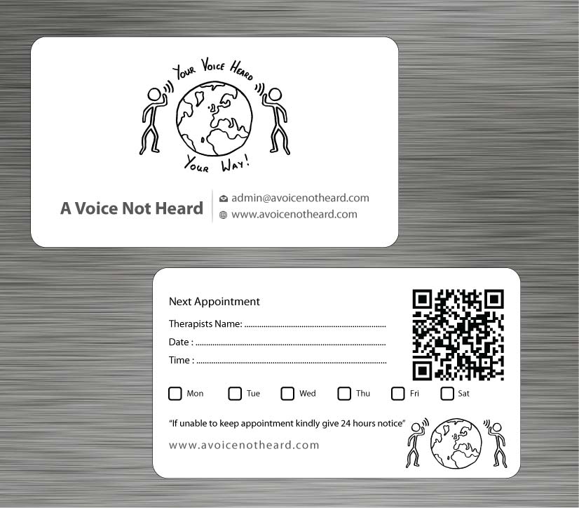 Business Card Design by Sbss for A Voice Not Heard | Design #1272047