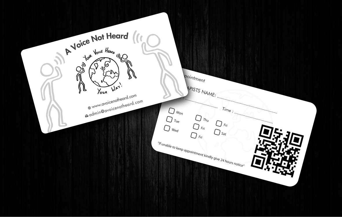 Business Card Design by Sbss for A Voice Not Heard | Design #1272048