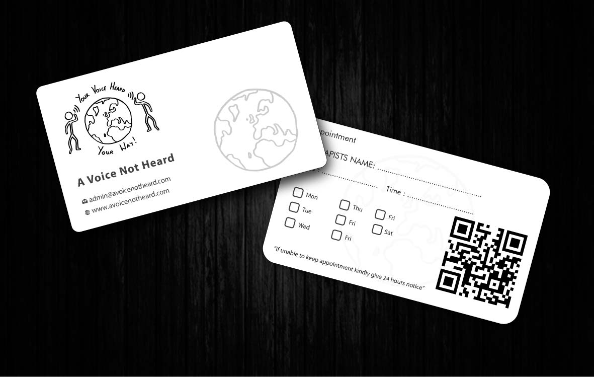 Business Card Design by Sbss for A Voice Not Heard | Design #1272050