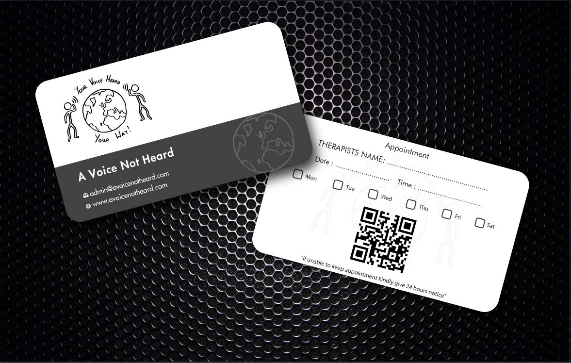 Business Card Design by Sbss for A Voice Not Heard | Design #1272051