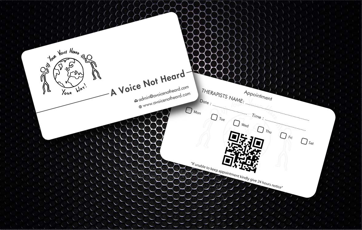 Business Card Design by Sbss for A Voice Not Heard | Design #1272053