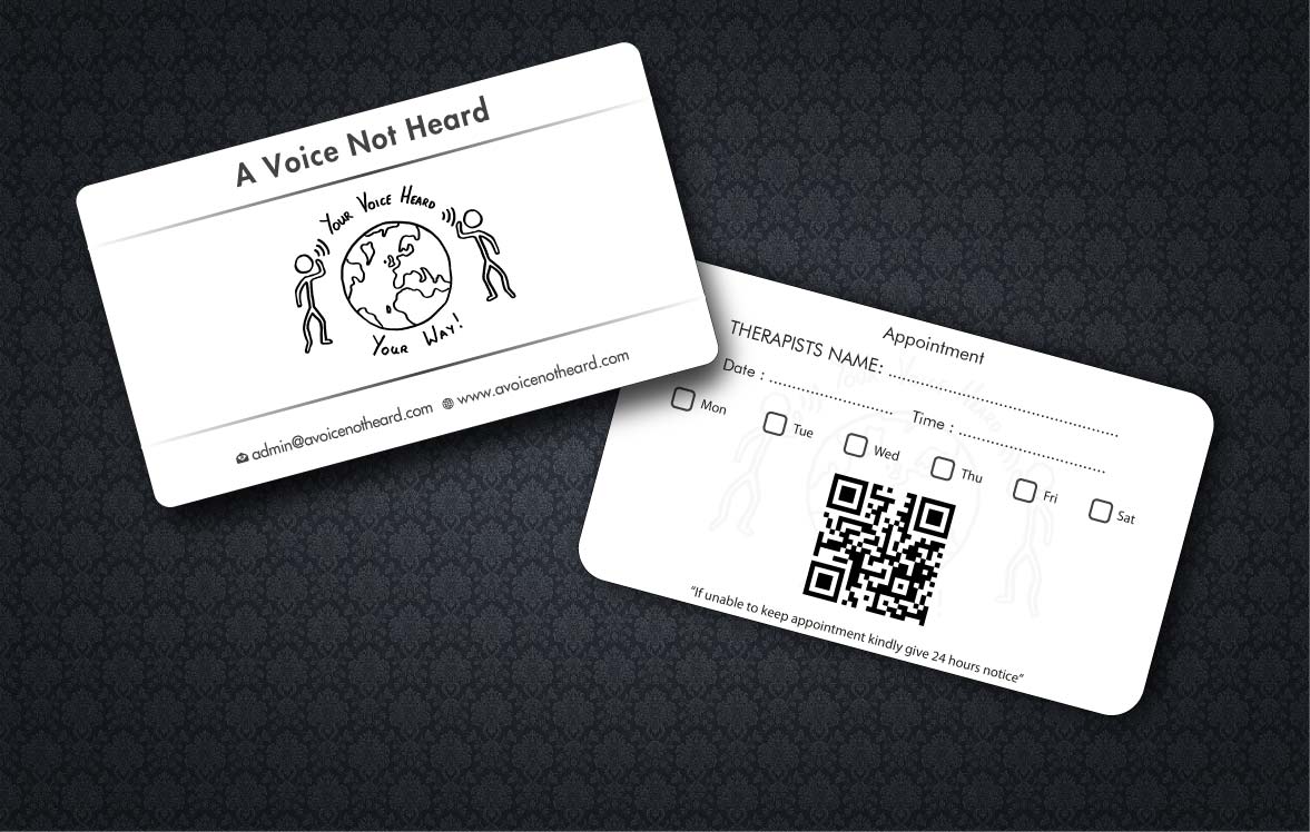 Business Card Design by Sbss for A Voice Not Heard | Design #1272055