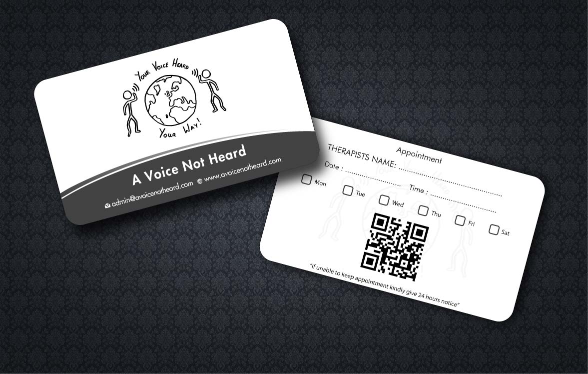 Business Card Design by Sbss for A Voice Not Heard | Design #1272060