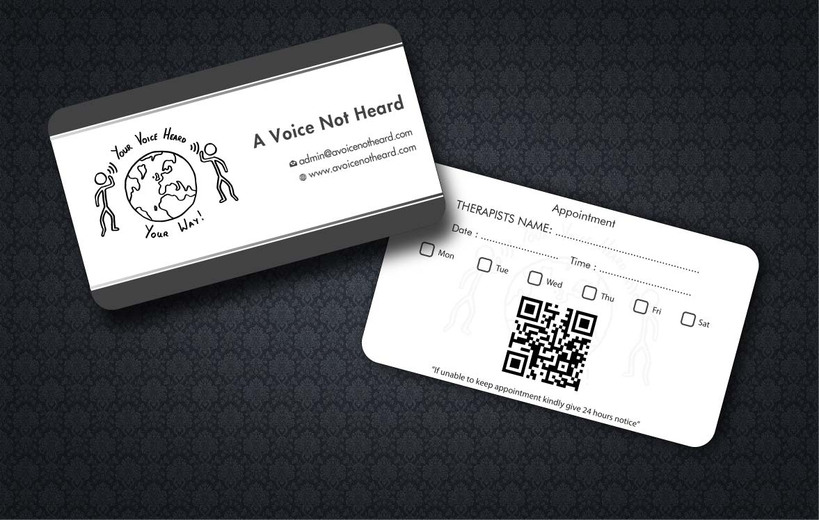 Business Card Design by Sbss for A Voice Not Heard | Design #1272061