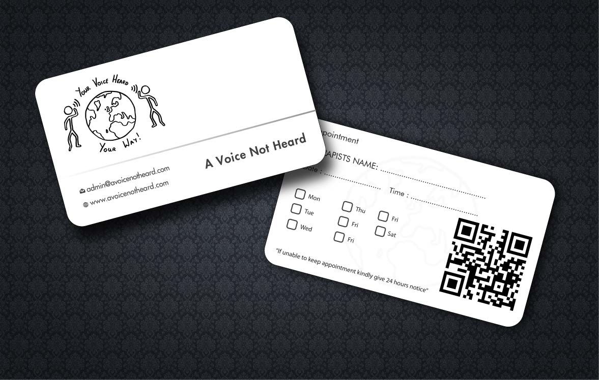 Business Card Design by Sbss for A Voice Not Heard | Design #1272063
