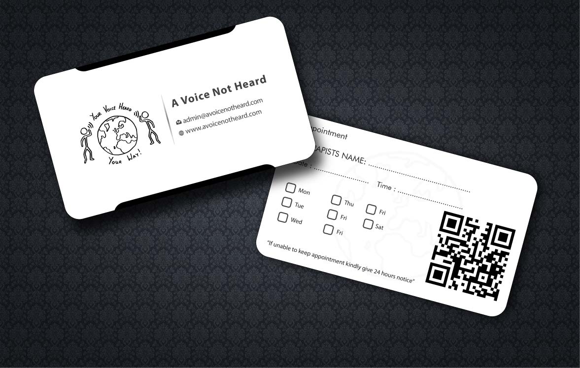 Business Card Design by Sbss for A Voice Not Heard | Design #1272065