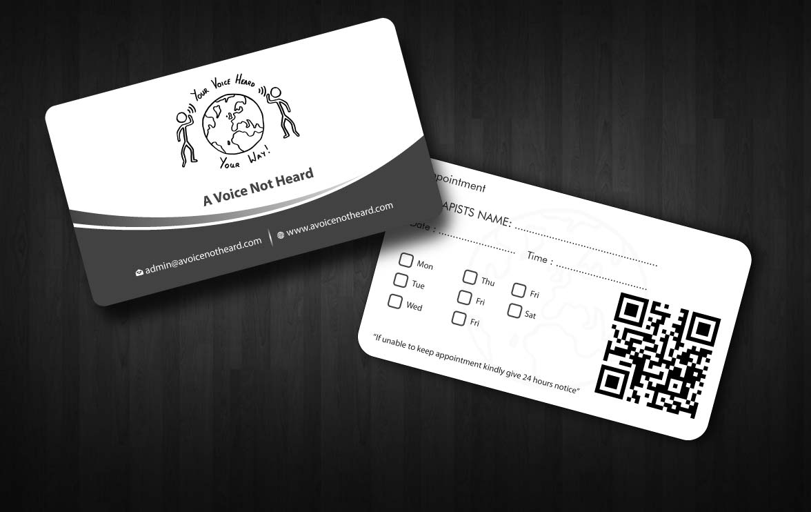 Business Card Design by Sbss for A Voice Not Heard | Design #1272067