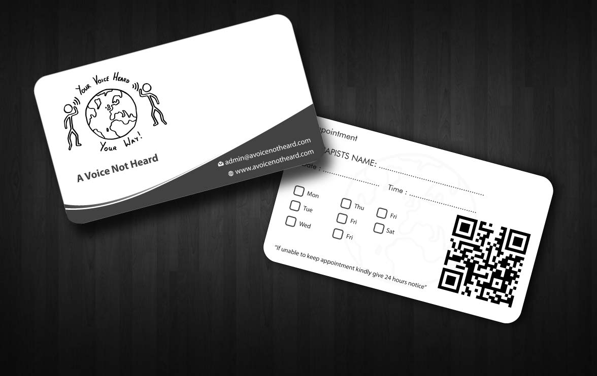 Business Card Design by Sbss for A Voice Not Heard | Design #1272068