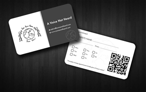 Business Card Design by Sbss for A Voice Not Heard | Design: #1272076