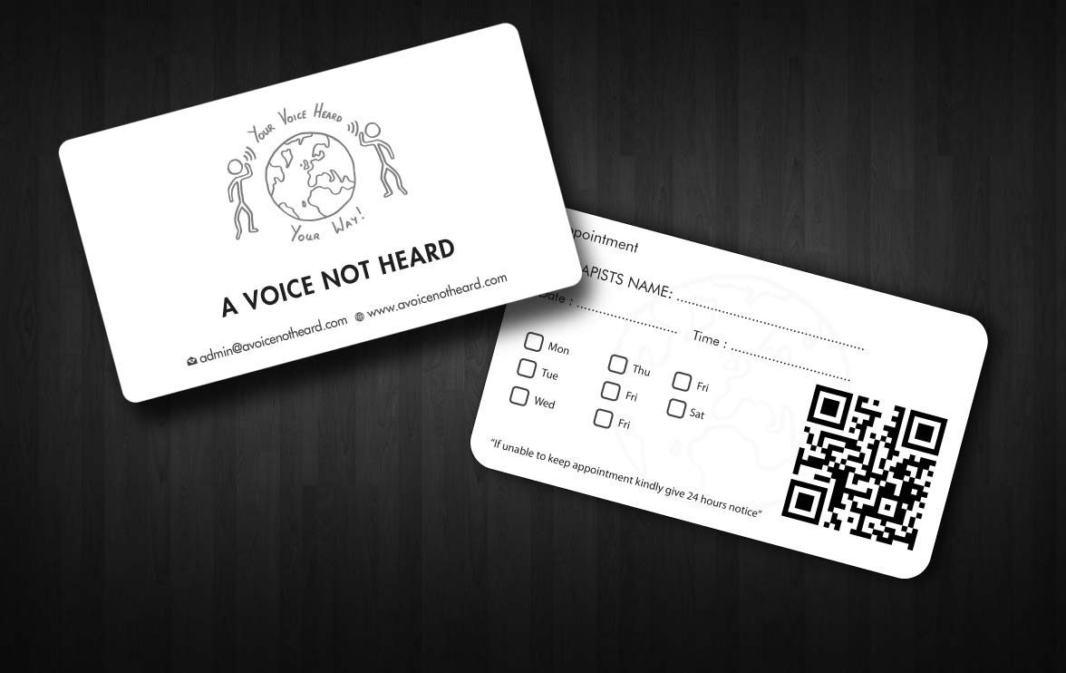 Business Card Design by Sbss for A Voice Not Heard | Design #1272077