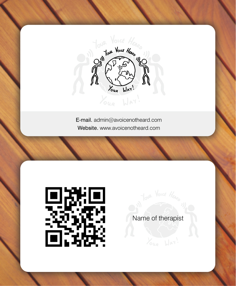 Business Card Design by Sbss for A Voice Not Heard | Design #1272083