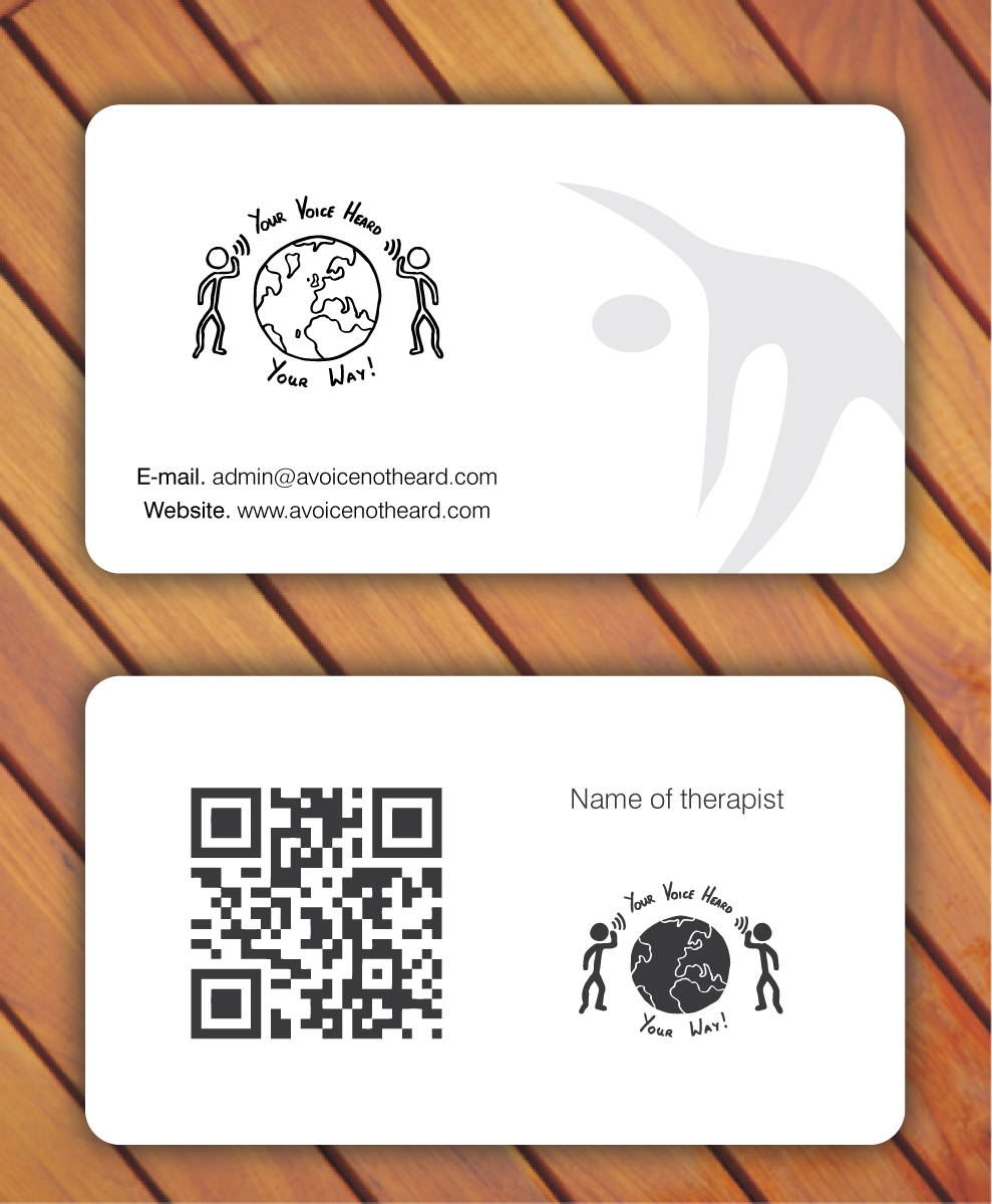 Business Card Design by Sbss for A Voice Not Heard | Design #1272084