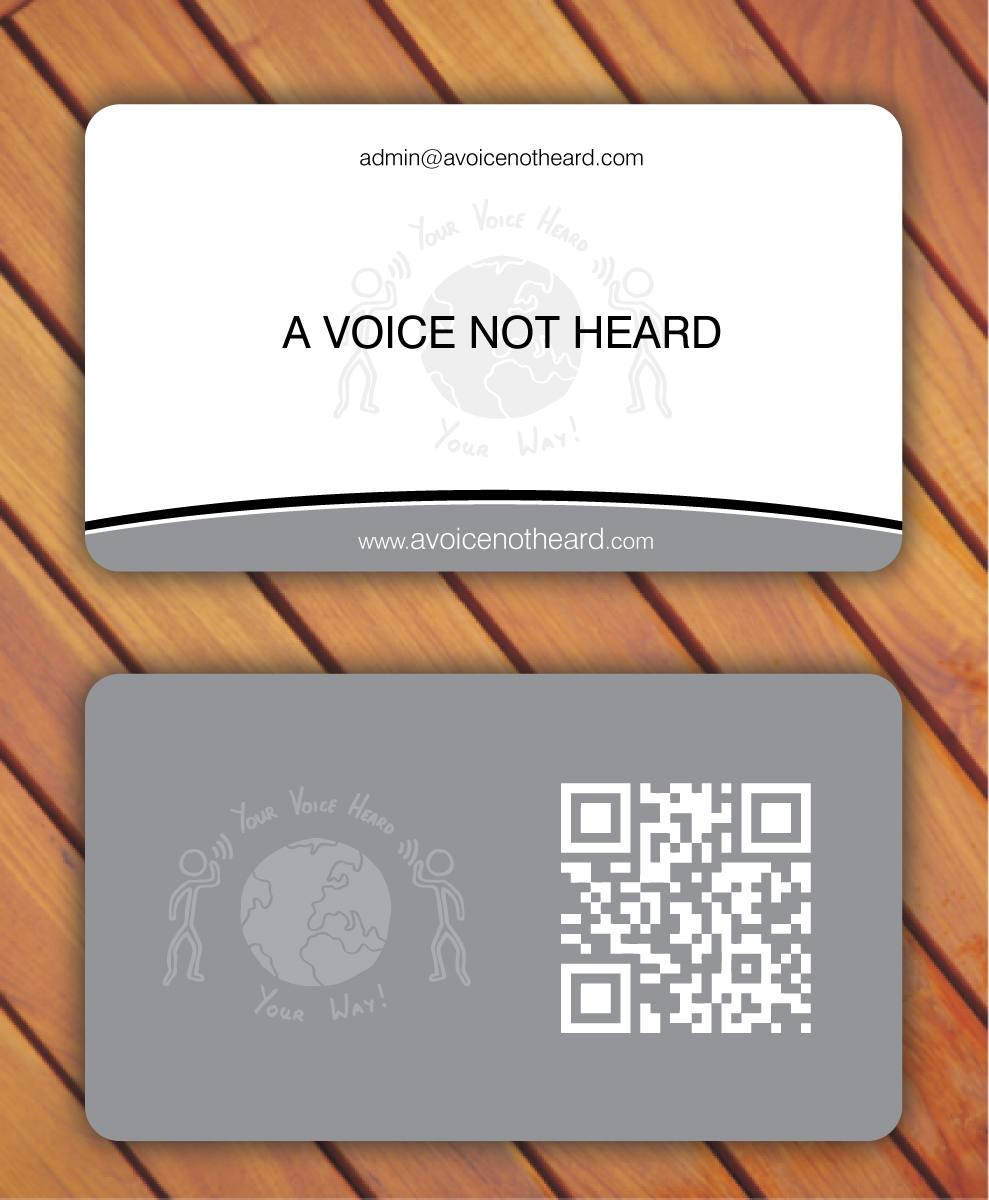 Business Card Design by Sbss for A Voice Not Heard | Design #1274931