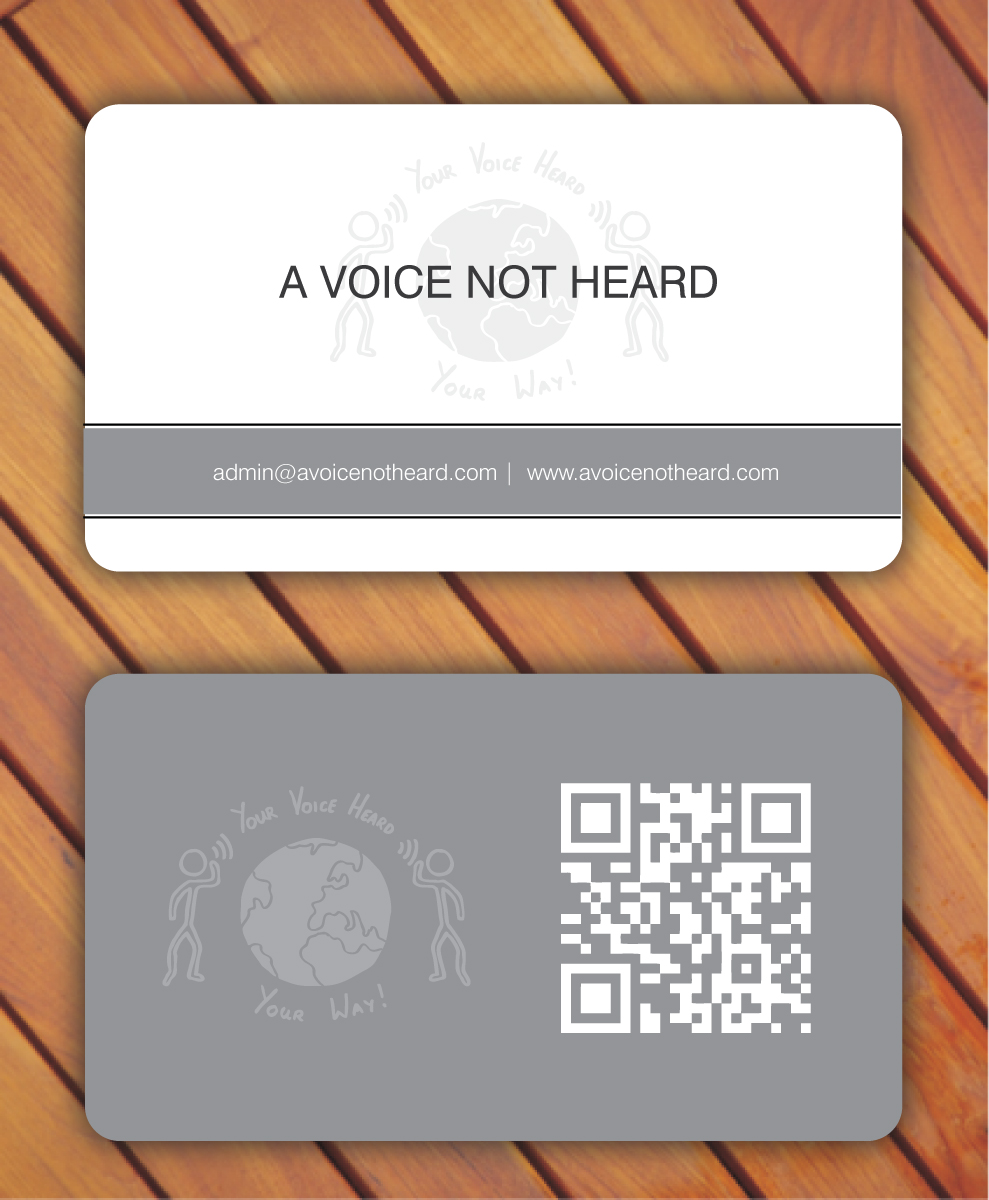 Business Card Design by Sbss for A Voice Not Heard | Design #1274937