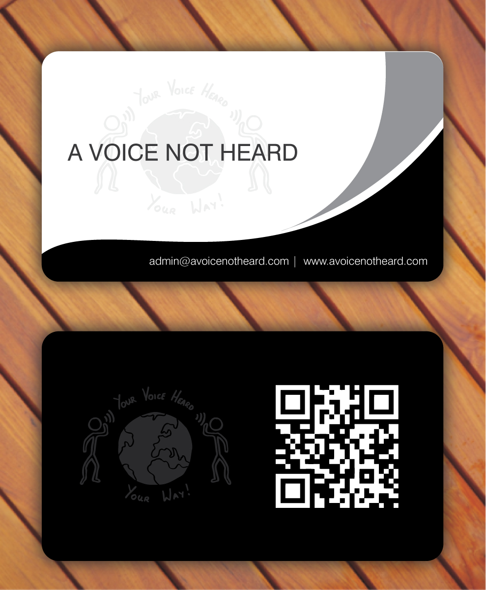 Business Card Design by Sbss for A Voice Not Heard | Design #1274950
