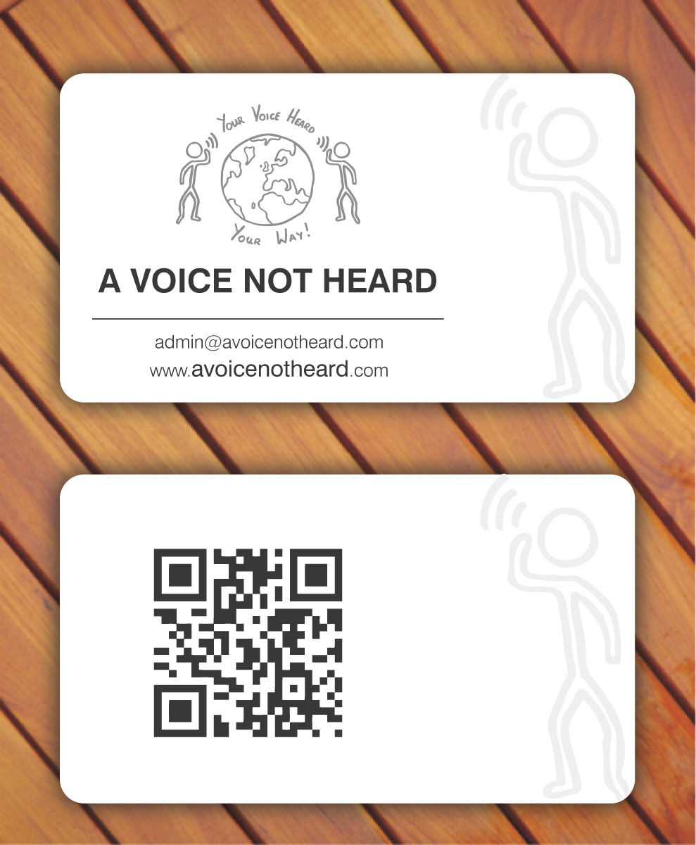 Business Card Design by Sbss for A Voice Not Heard | Design #1274960