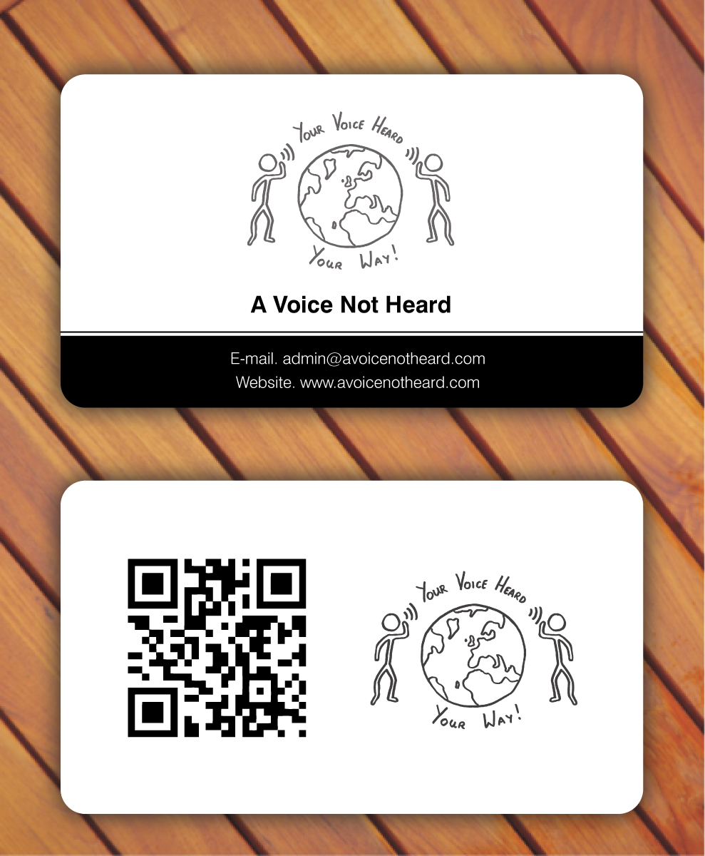 Business Card Design by Sbss for A Voice Not Heard | Design #1274965